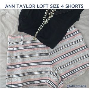 Price⬇️ LOFT The Riviera short:Woven texture gray, lt pink,tan